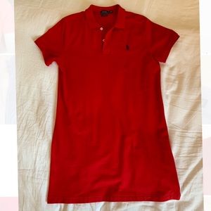 Polo Ralph Lauren Cotton Polo Dress (Red)